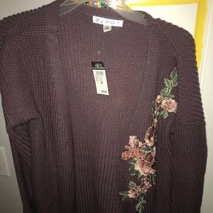 Purple floral cardigan